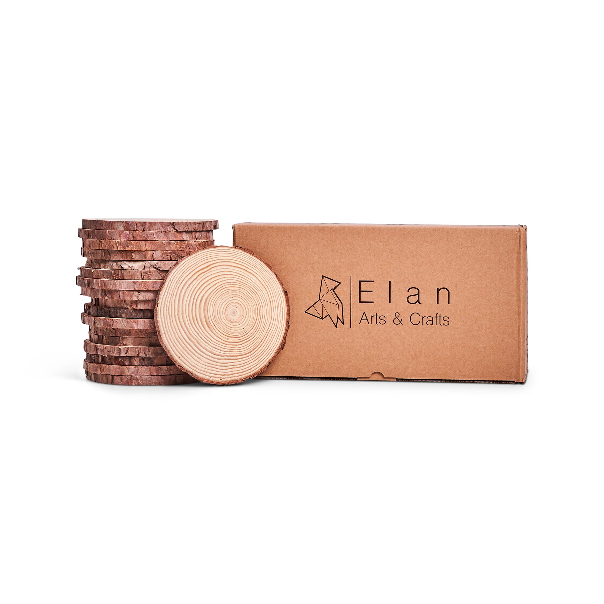 Elan Rodajas de Madera Natural