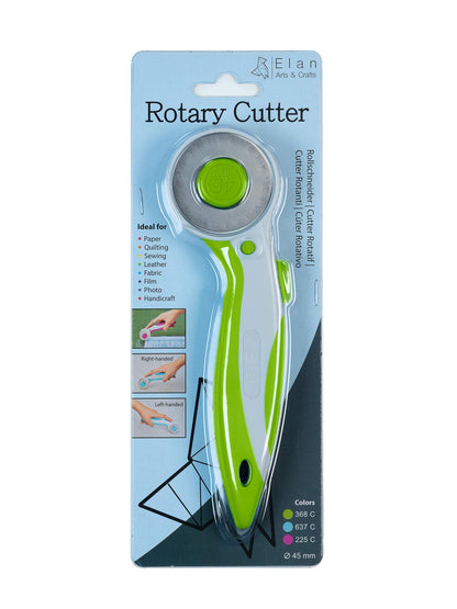 Elan Rotary Cutter Blades 45mm for Fabric, available in 3 different colors