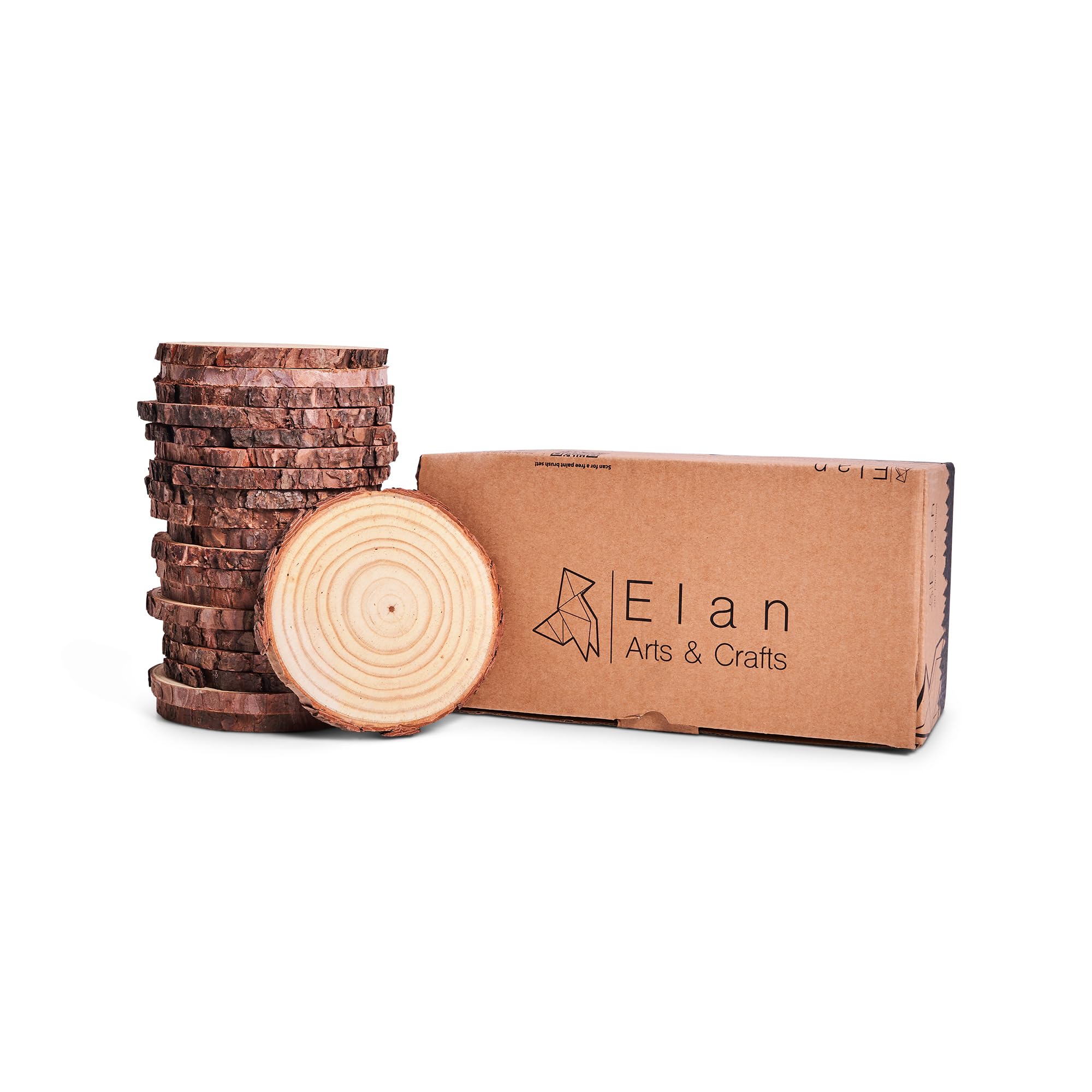 Elan Rodajas de Madera Natural