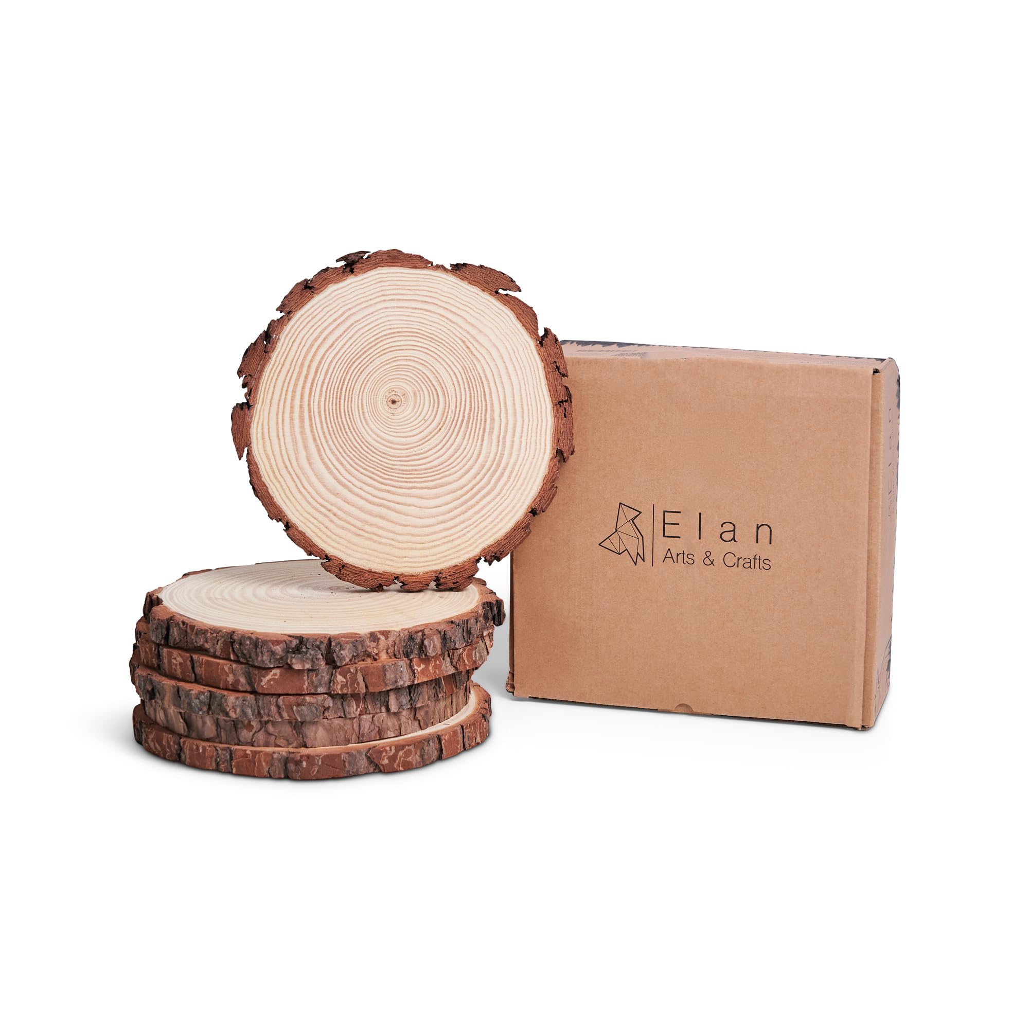 Elan Rodajas de Madera Natural