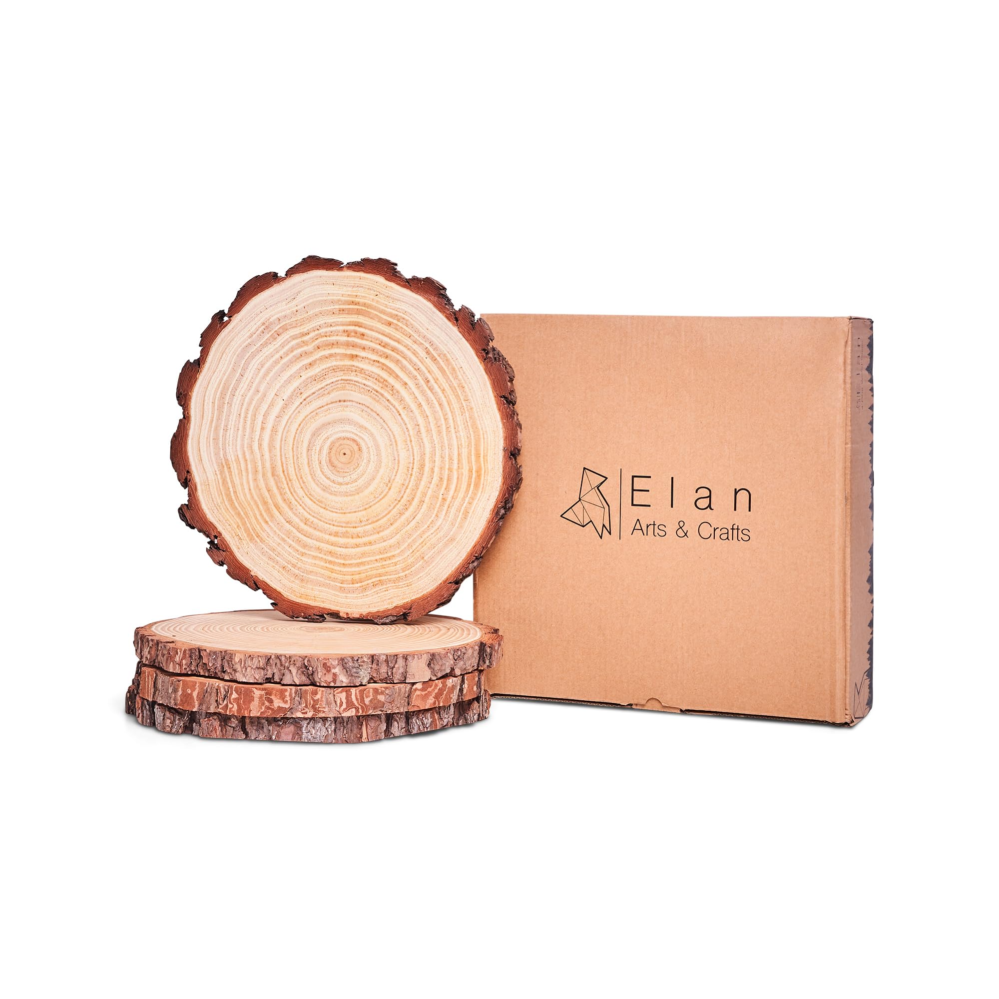 Elan Rodajas de Madera Natural
