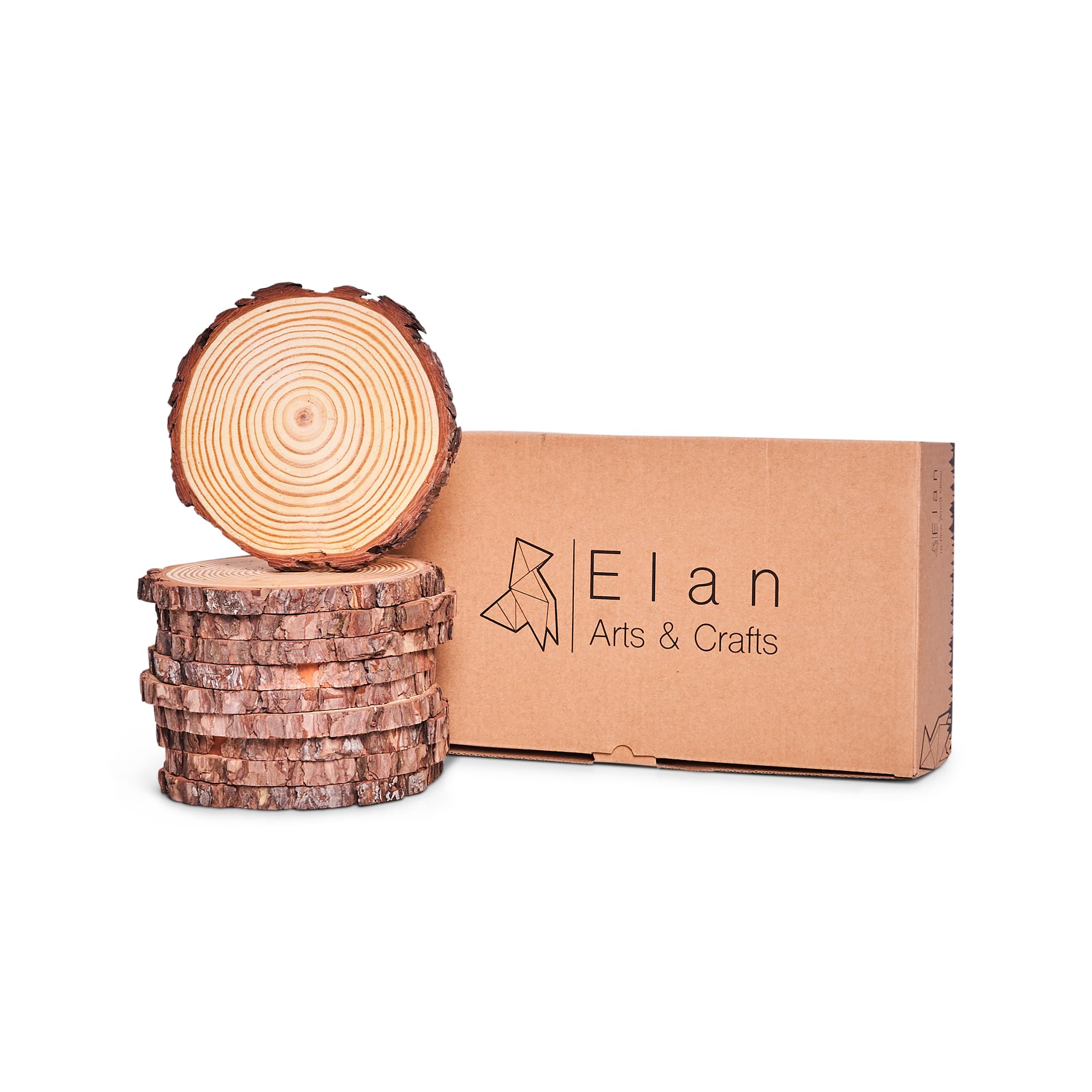 Elan Rodajas de Madera Natural