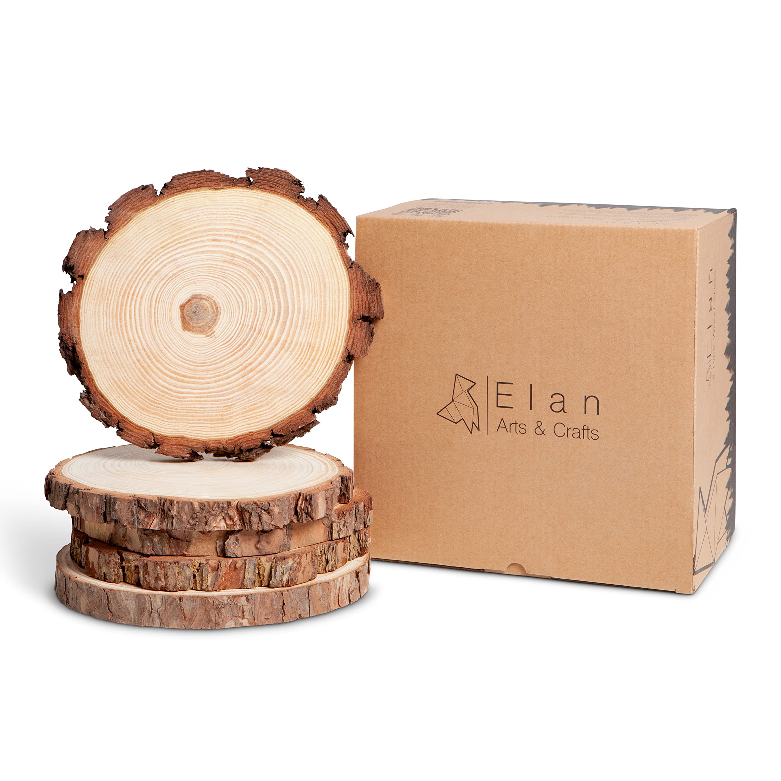 Elan Rodajas de Madera Natural