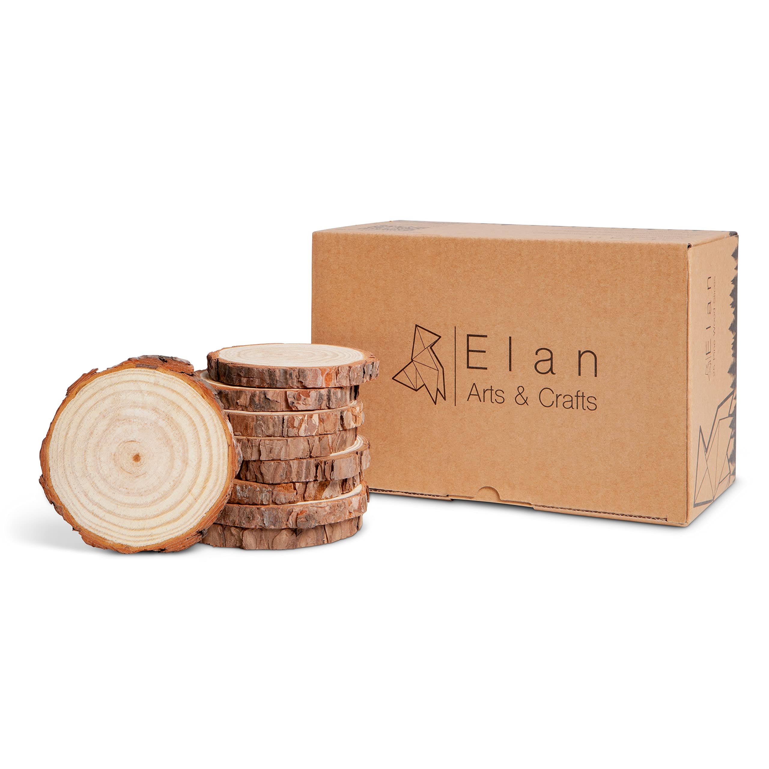 Elan Rodajas de Madera Natural