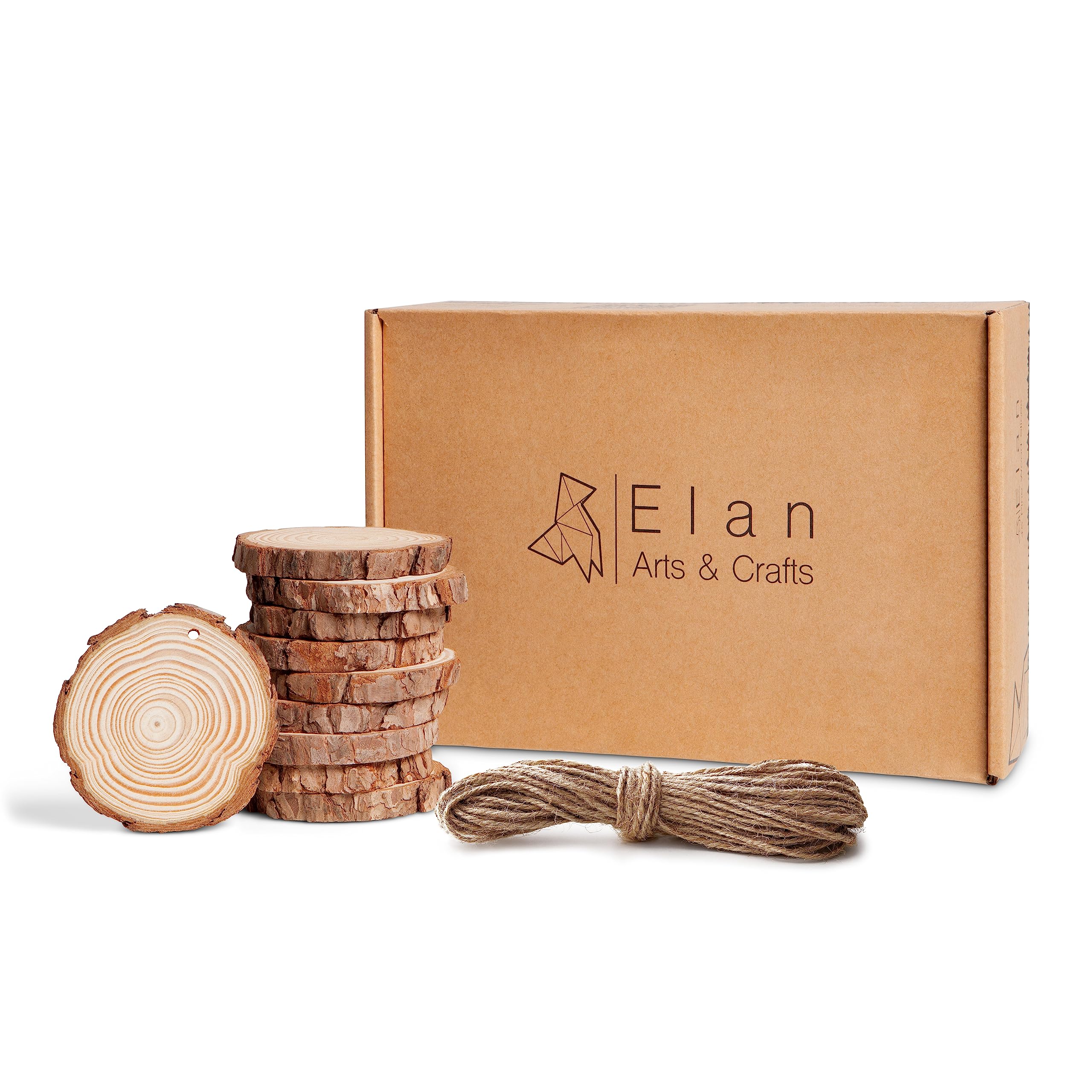 Elan Rodajas de Madera Natural