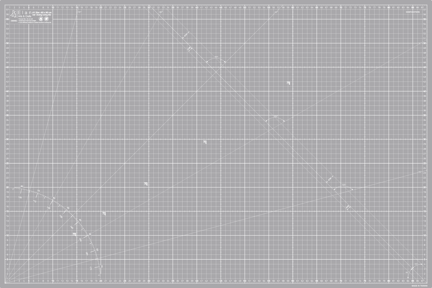 Cutting Mat Grey in A0, A1, A2, A3 and A4.