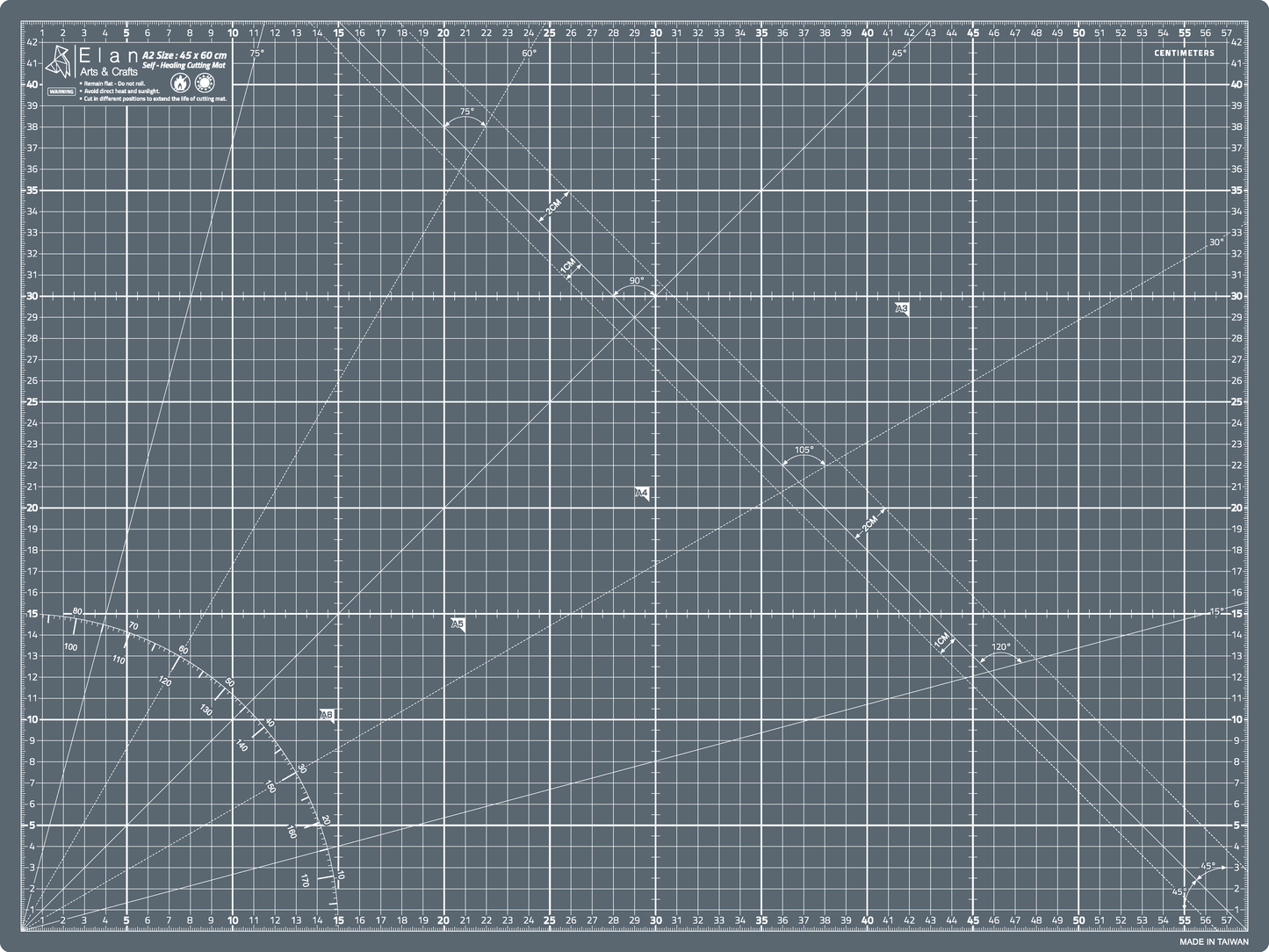 Cutting Mat Grey in A0, A1, A2, A3 and A4.