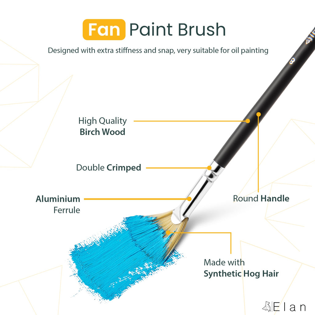 Elan Paint Brush Set — Synthetic Hog