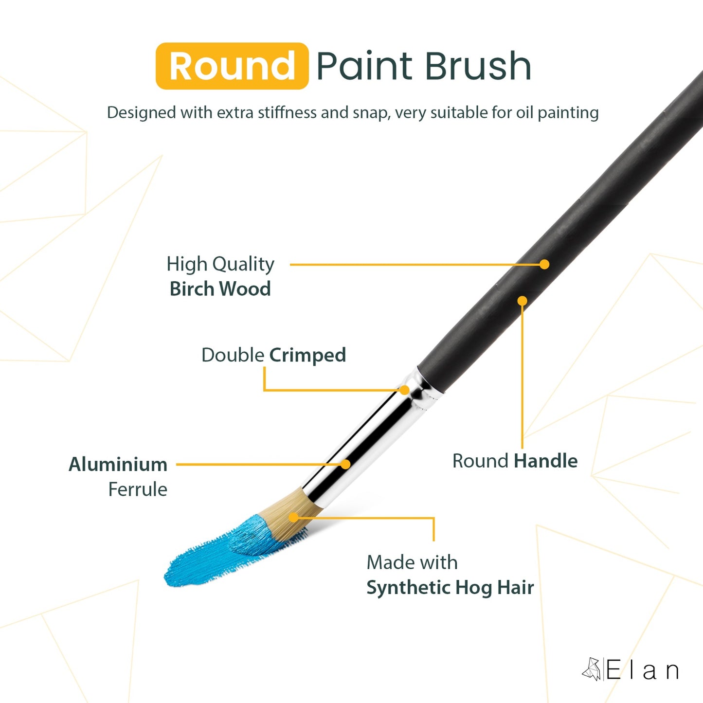 Paint Brush Set Synthetic Hog