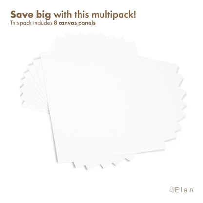 Elan Cotton Canvas Panels Multi-Pack Canvas Boards for Painting, Painting Canvas