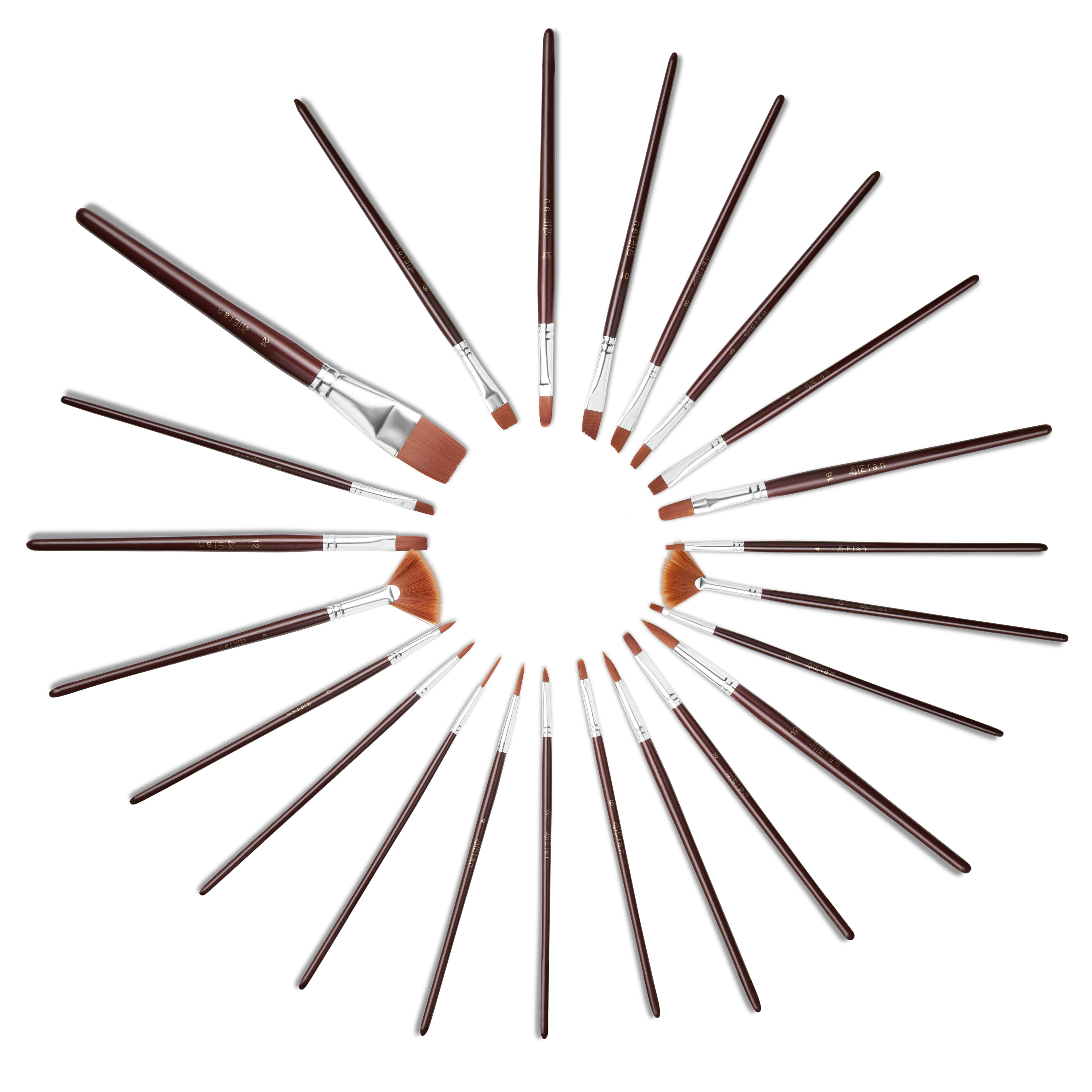 Elan Paint Brush Set — Synthetic Nylon