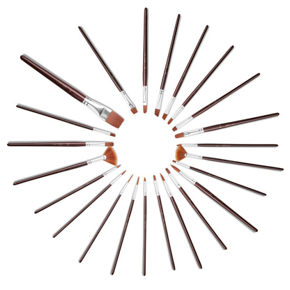 Paint Brush Set Synthetic Nylon