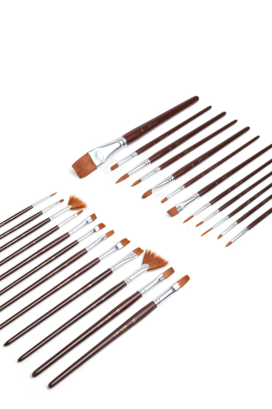 Paint Brush Set Synthetic Nylon