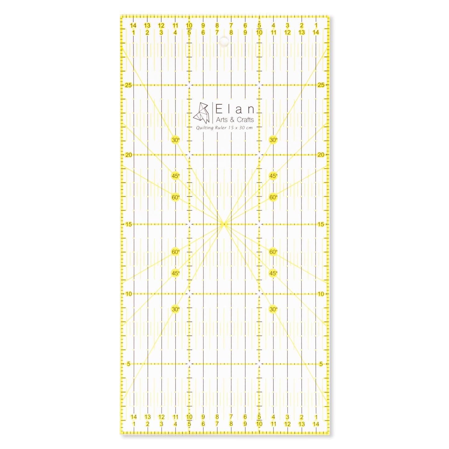 Total view of the Elan patchwork ruler. 15 times 30 centimeter. 