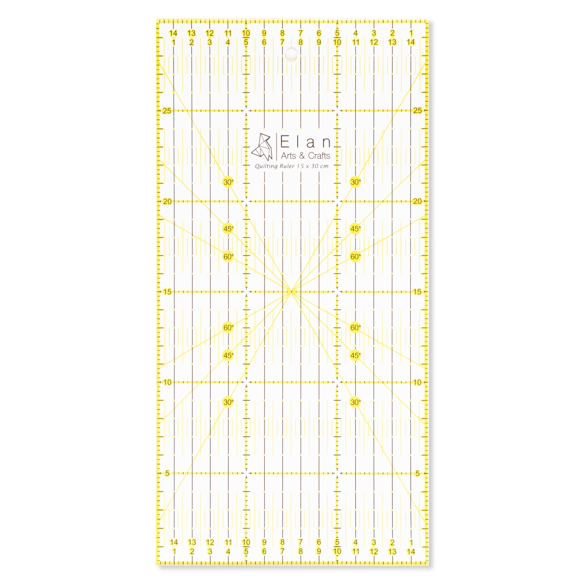 Total view of the Elan patchwork ruler. 15 times 30 centimeter. 