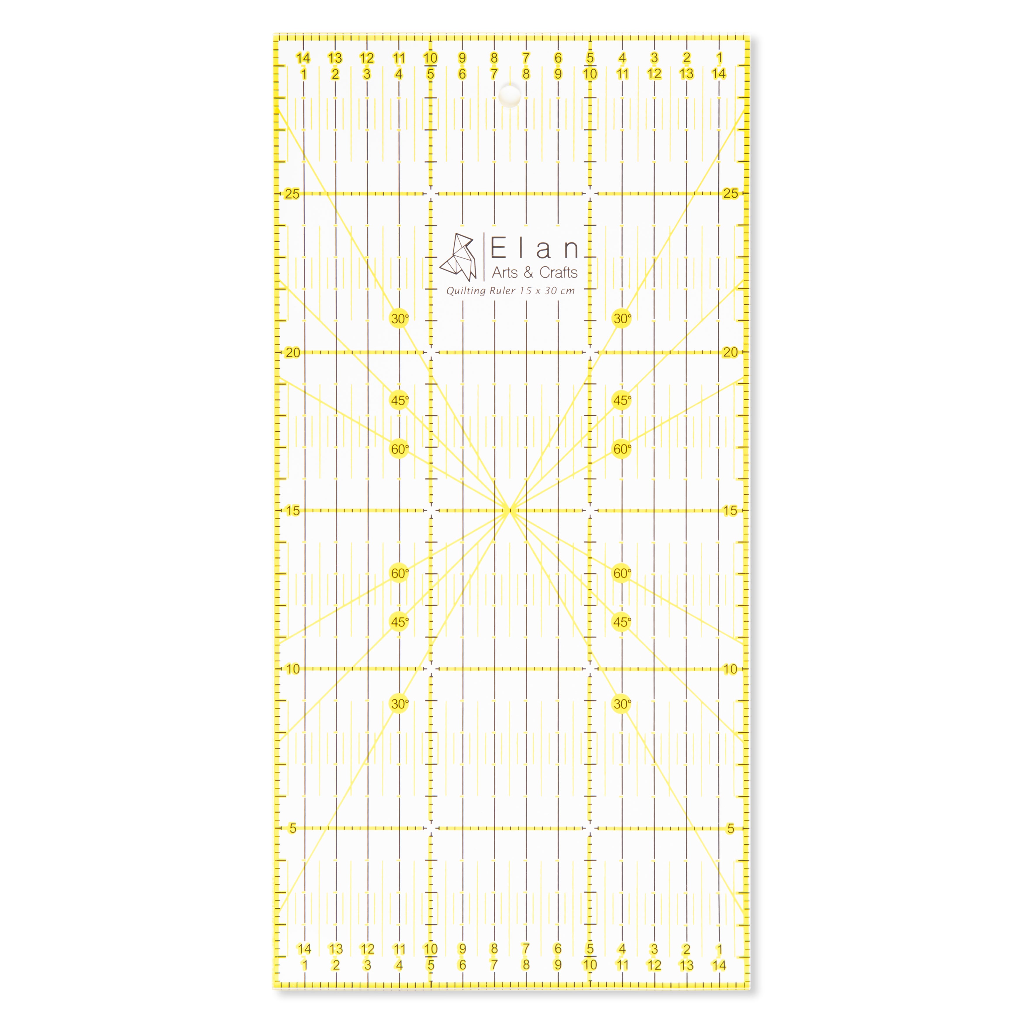 Total view of the Elan patchwork ruler. 15 times 30 centimeter. 