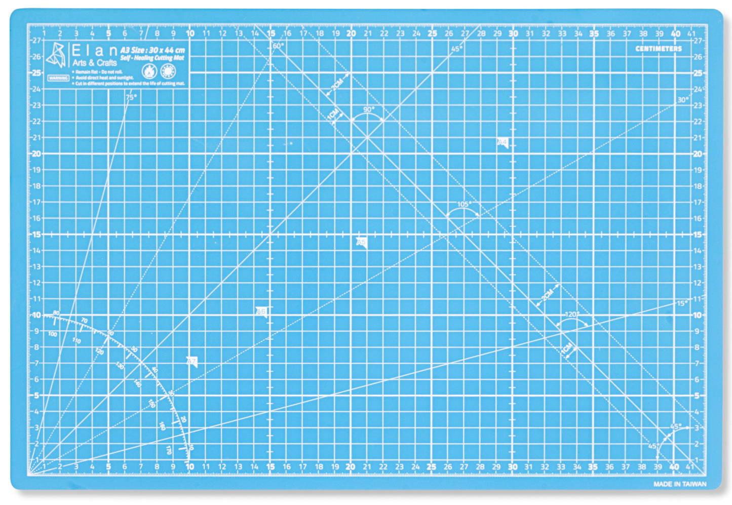 Cutting Mat Blue in A0, A1, A2, A3 and A4.