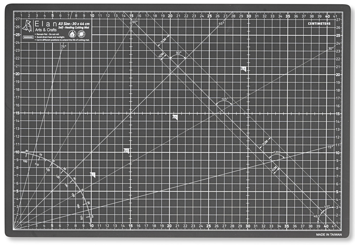 Cutting Mat Black in A0, A1, A2, A3 and A4.