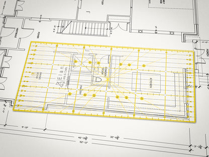 The Elan ruler used as a tool for architactual work. 